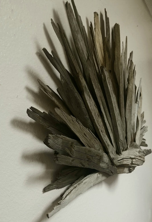 Wood Sun Wall Sculpture