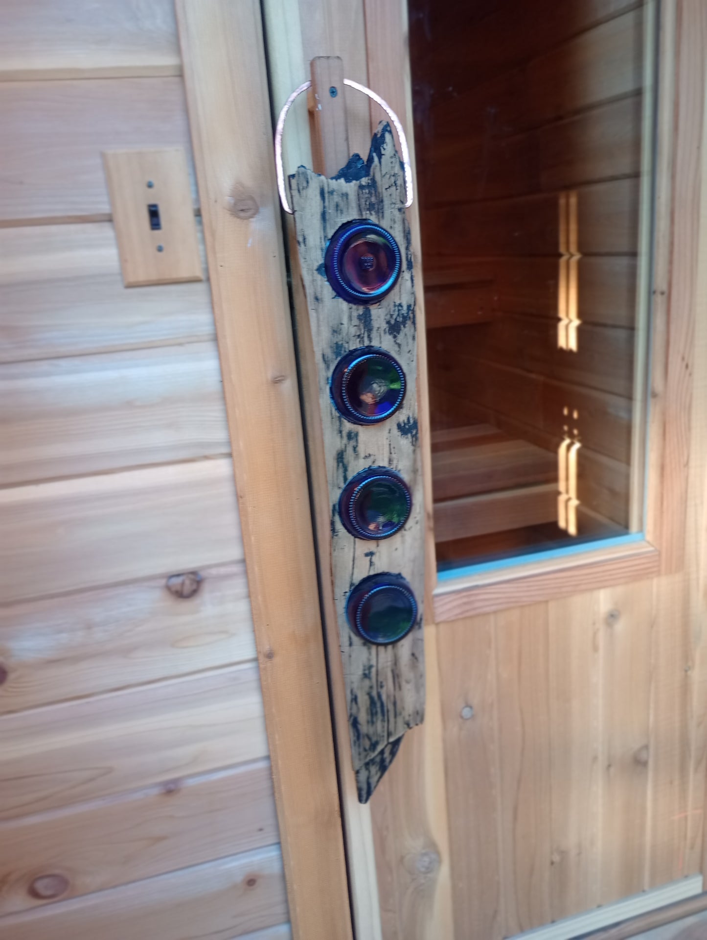 Wood & Glass Garden Accent