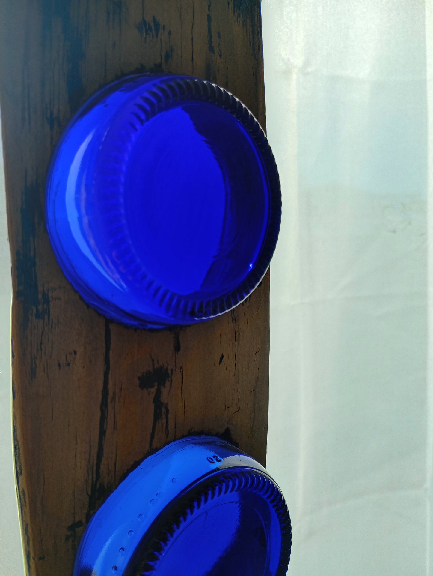 Blue Glass Garden Accent