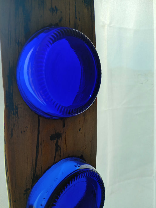 Wood & Glass Garden Accent