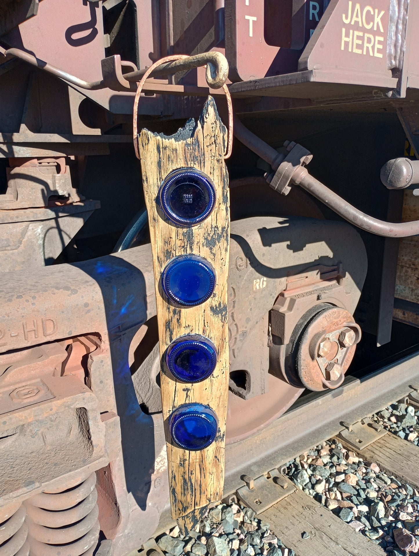 Wood & Glass Garden Accent