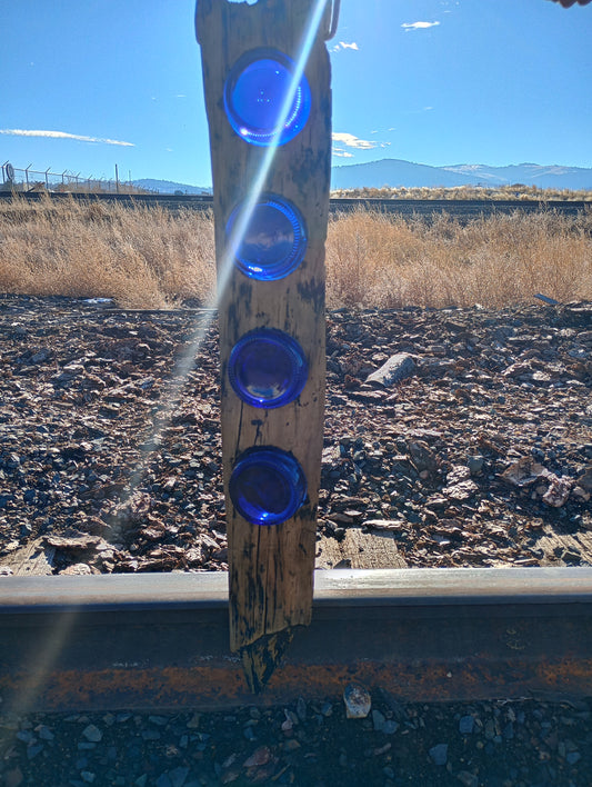 Blue Glass Garden Accent