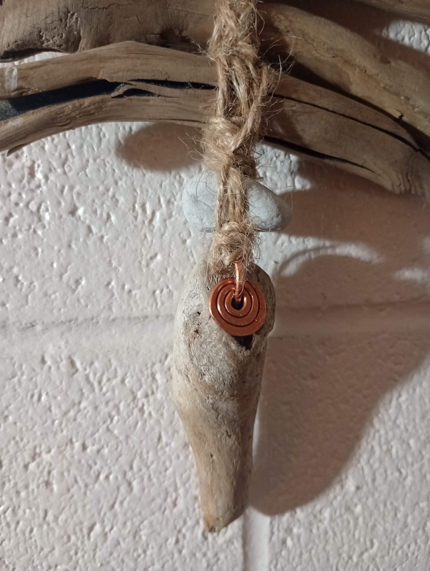 Driftwood and Stone Feng Shui Hanger