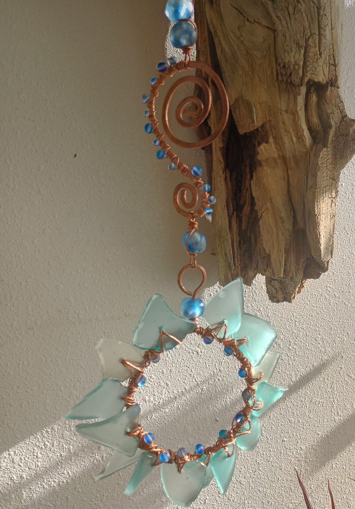 Artisan Sunflower Glass Suncatcher