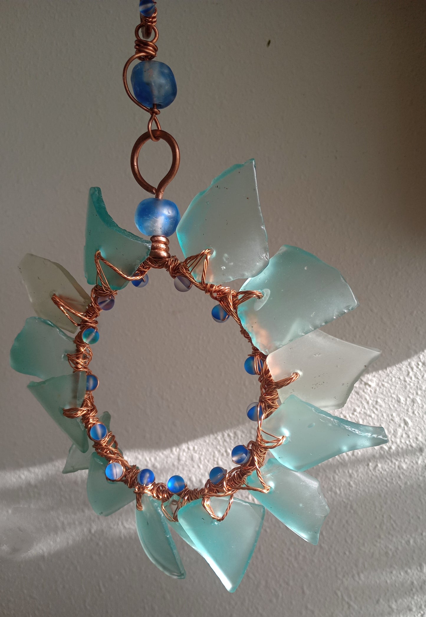 Artisan Sunflower Glass Suncatcher