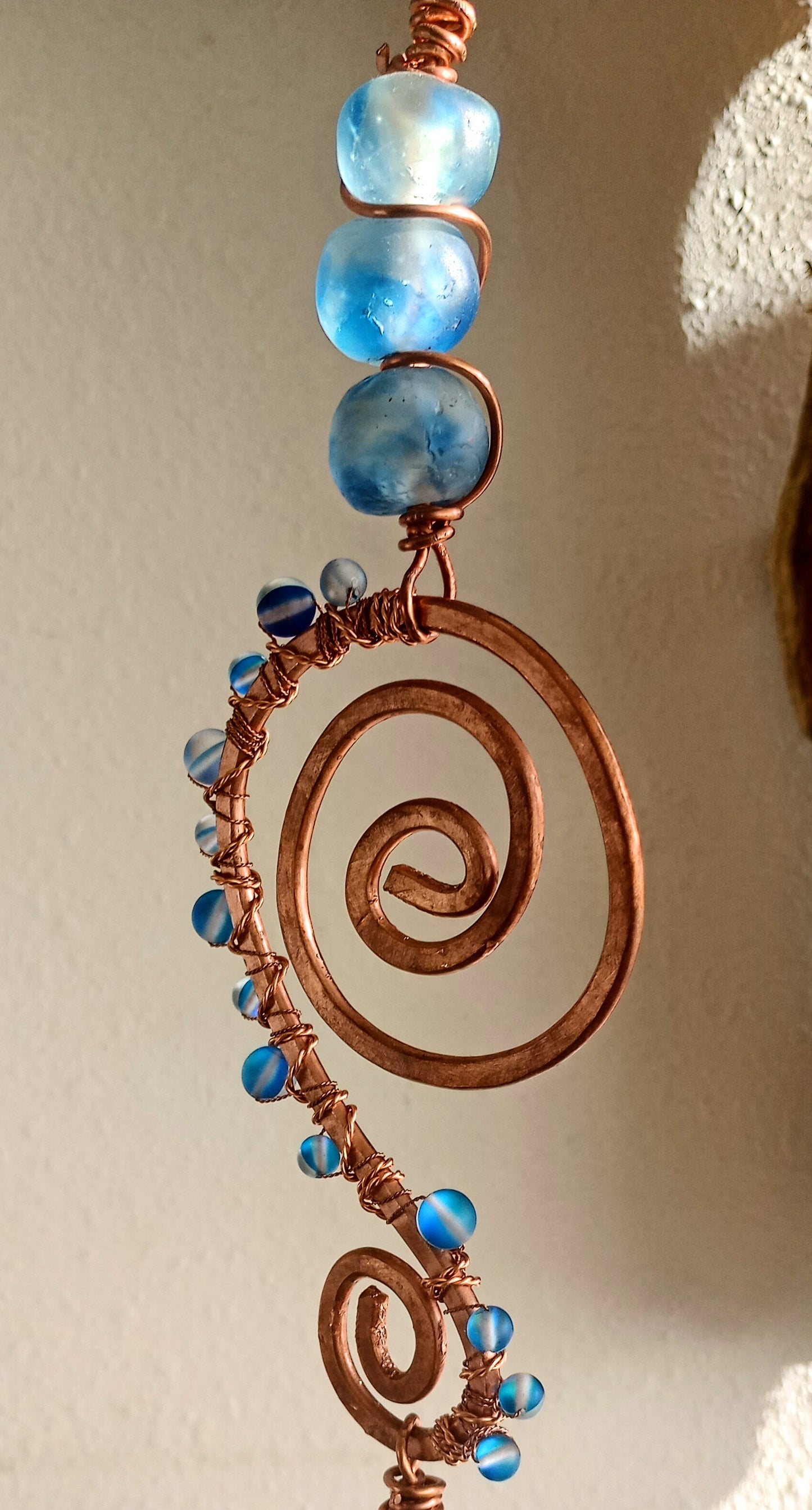 Artisan Sunflower Glass Suncatcher