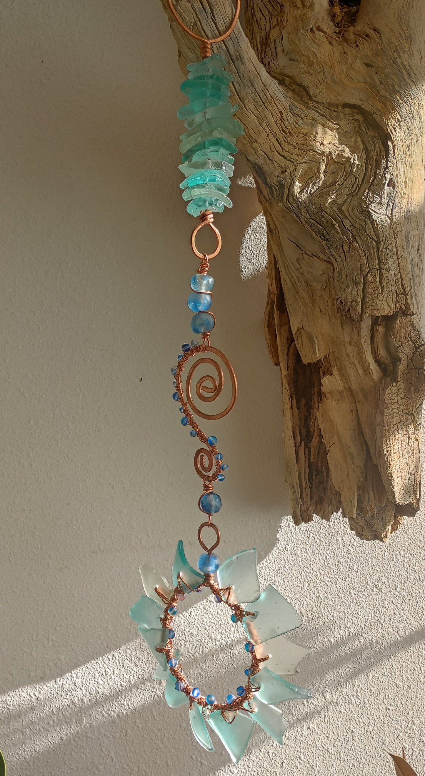 Artisan Sunflower Glass Suncatcher