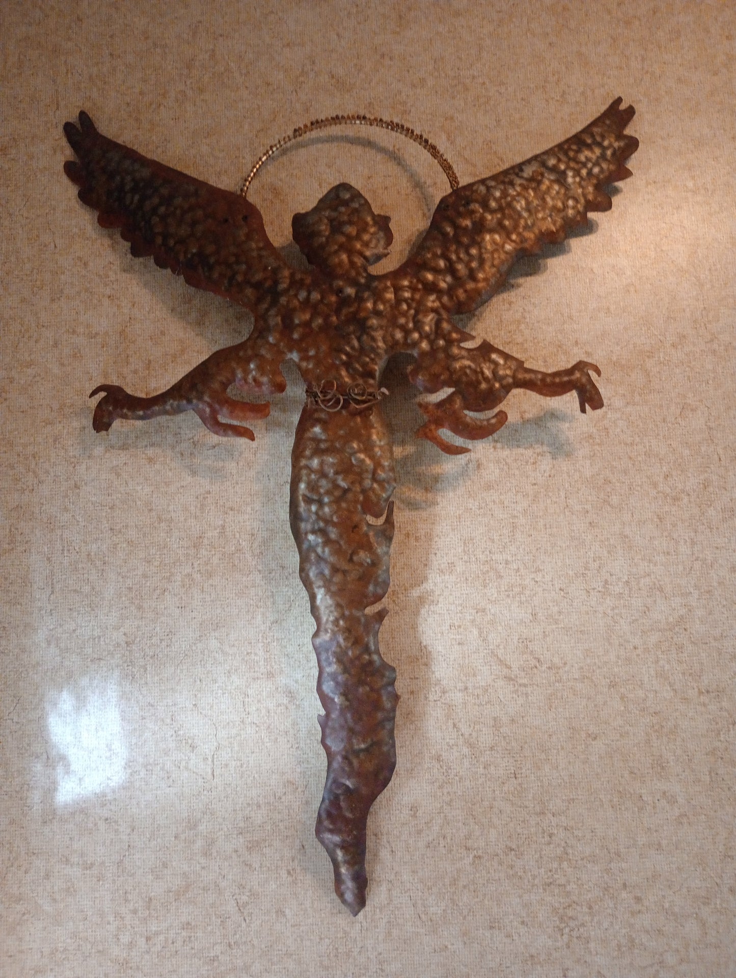 Metal Angel Wall Sculpture "Angel Elizabeth"
