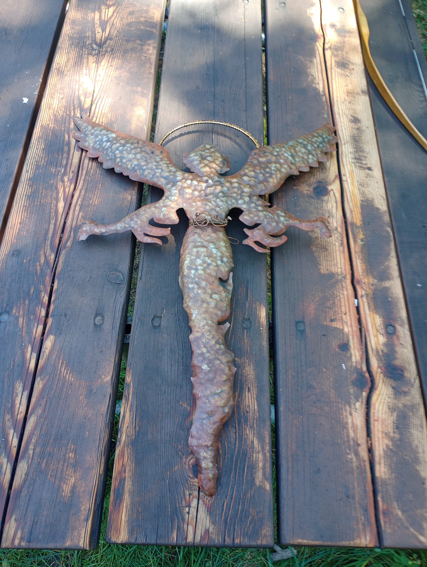 Metal Angel Wall Sculpture "Angel Elizabeth"