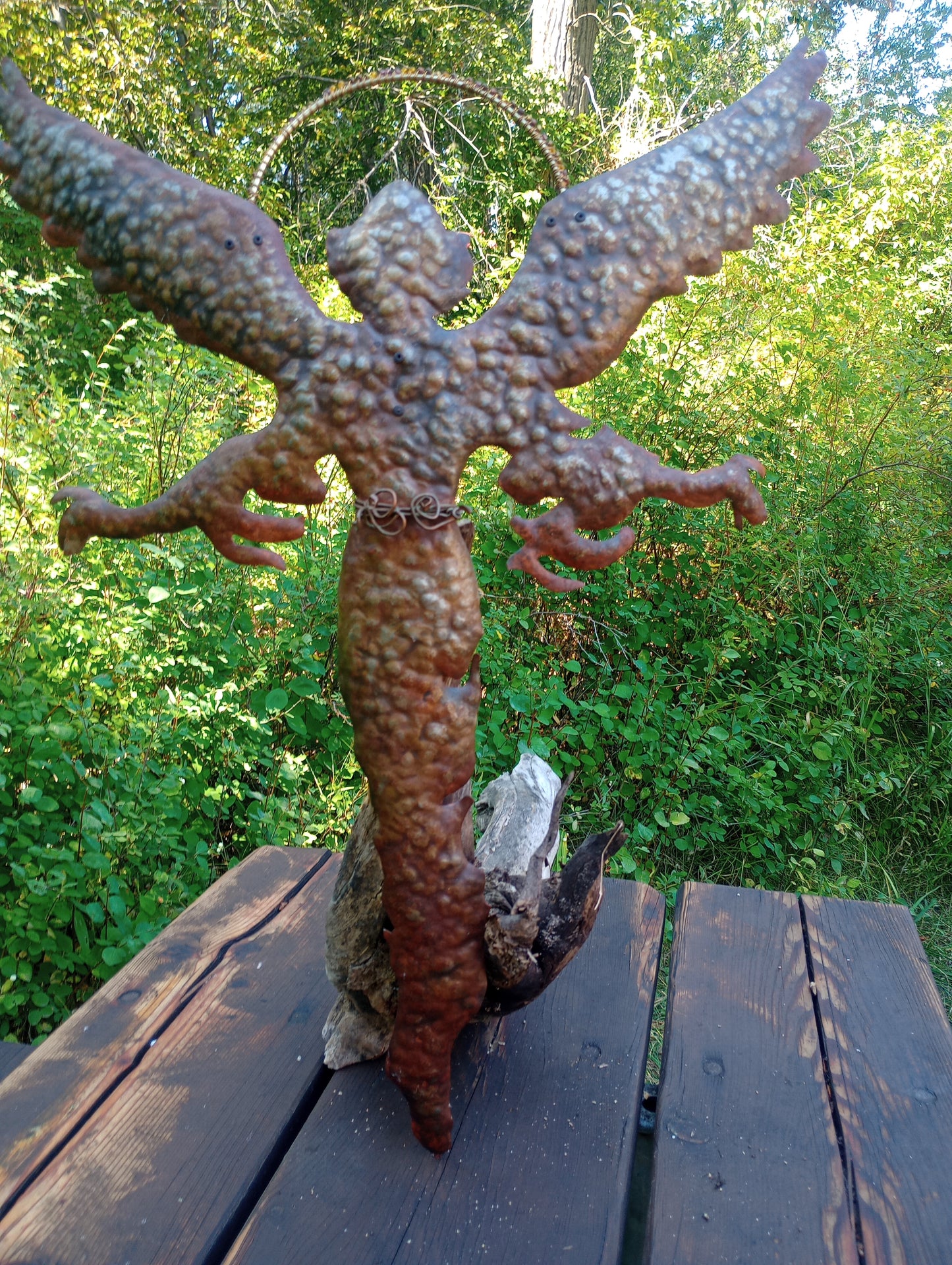 Metal Angel Wall Sculpture "Angel Elizabeth"