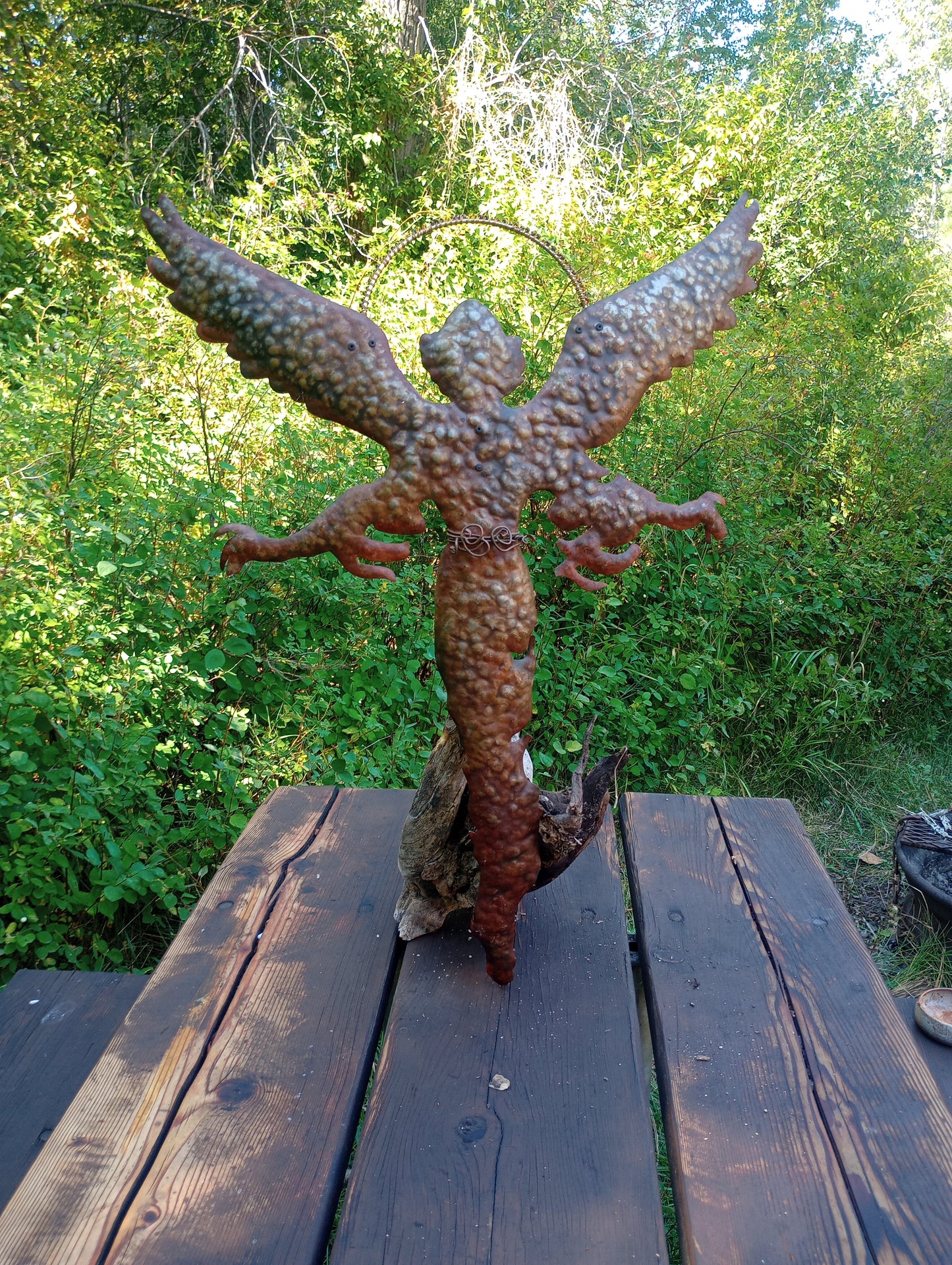 Metal Angel Wall Sculpture "Angel Elizabeth"