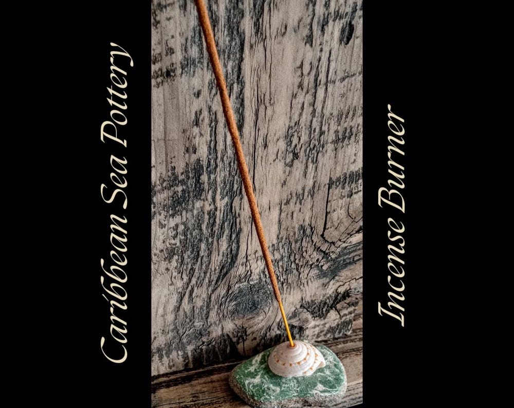Caribbean Sea Pottery Incense Burner