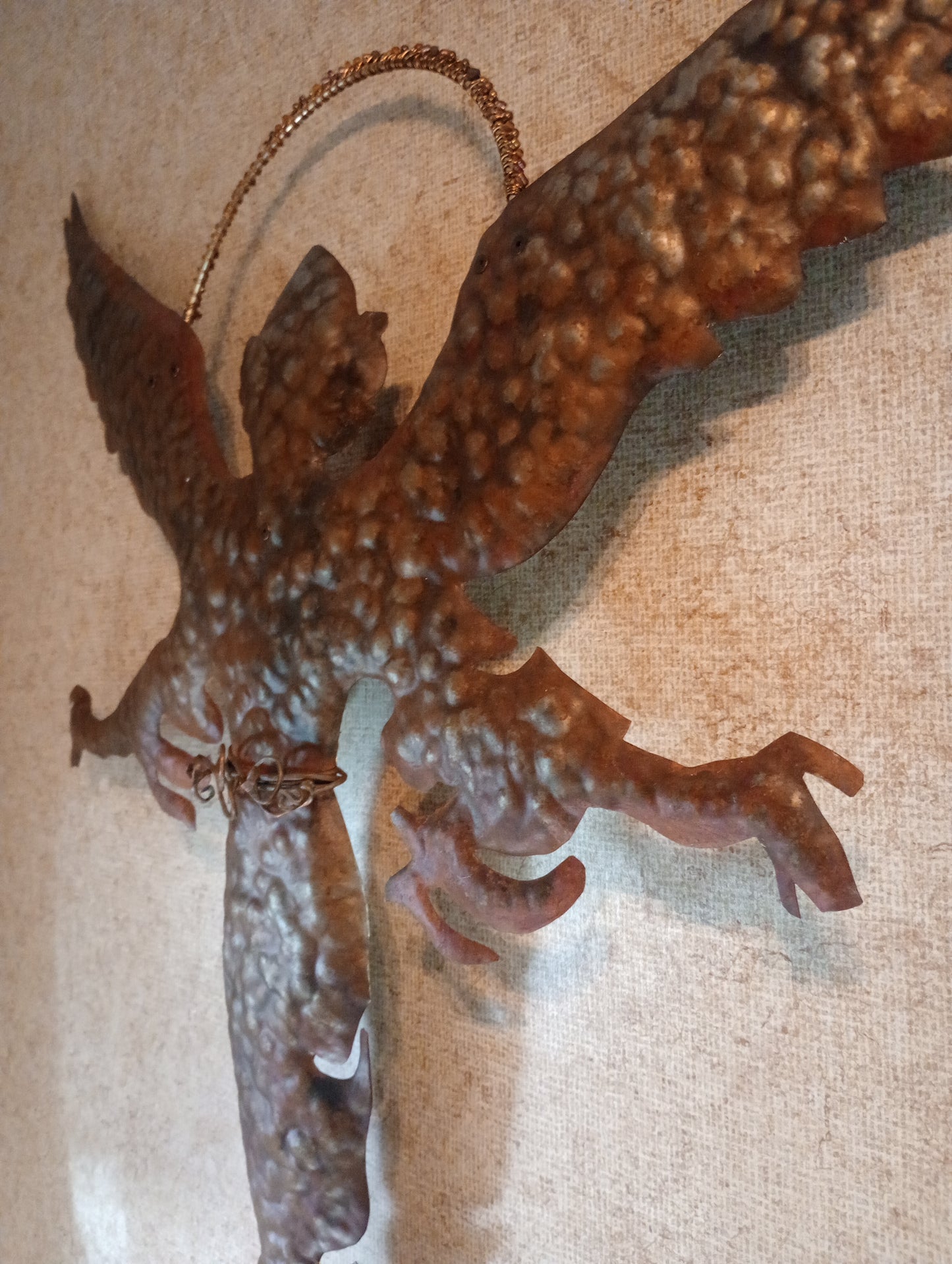 Metal Angel Wall Sculpture "Angel Elizabeth"