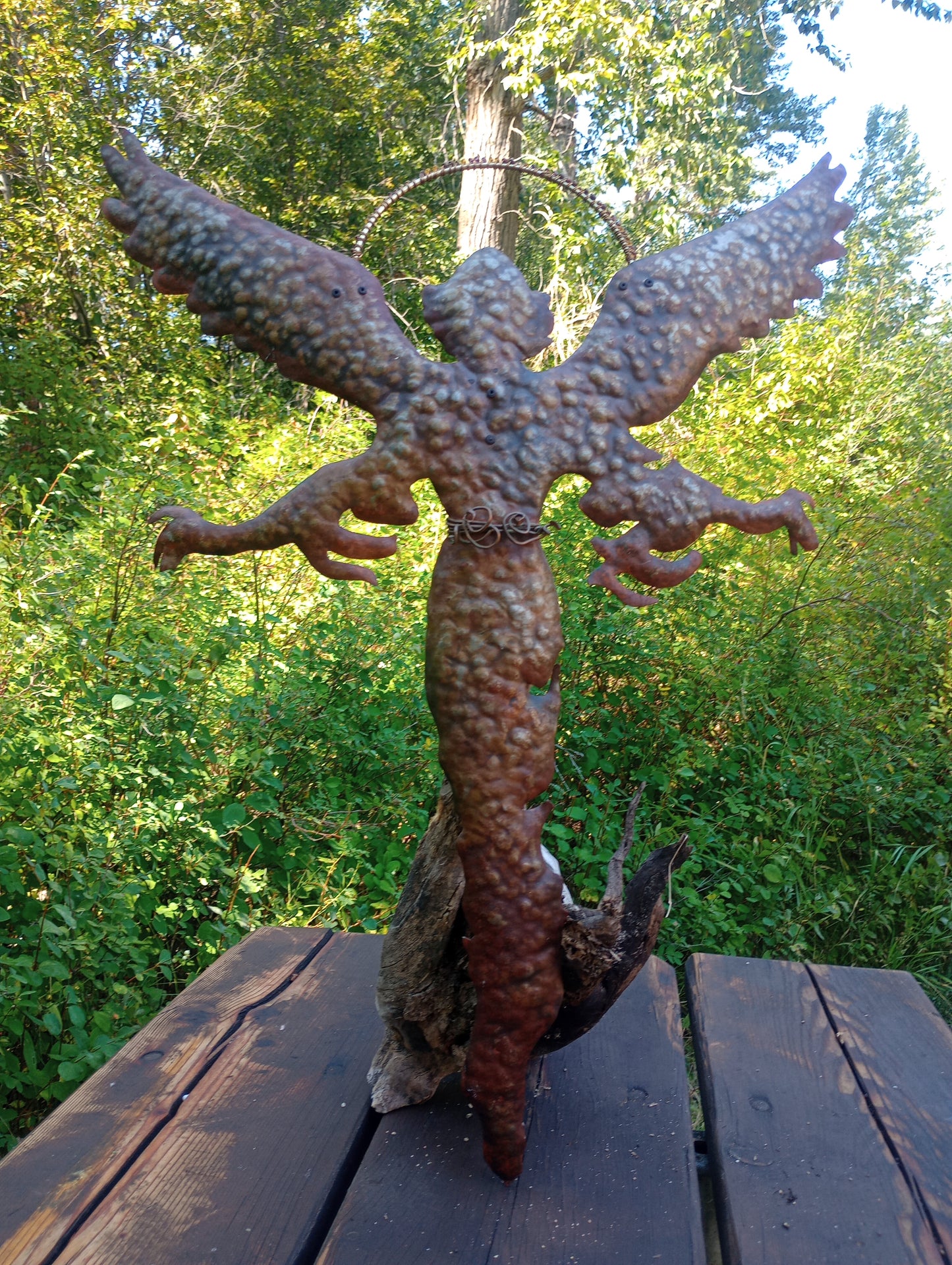 Metal Angel Wall Sculpture "Angel Elizabeth"